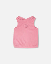 Load image into Gallery viewer, deux par deux Girls Crinkle Jersey Tank Top - Pink
