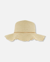Load image into Gallery viewer, deux par deux Girls Flower Straw Hat