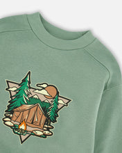 Load image into Gallery viewer, deux par deux Boys French Terry Sweatshirt - Pale Green