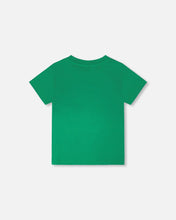 Load image into Gallery viewer, deux par deux Boys Organic Cotton Jersey T-Shirt With Print - Green