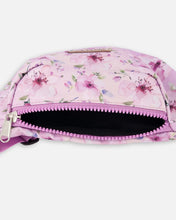 Load image into Gallery viewer, deux par deux Fanny Pack - Purple Flower Print