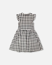 Load image into Gallery viewer, deux par deux Girls Sleeveless Button Down Dress - Black Gingham