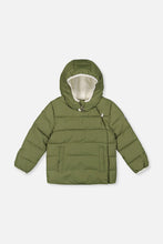Load image into Gallery viewer, deux par deux Car Seat-Compatible Winter Coat - Olive Green