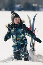 Load image into Gallery viewer, deux par deux DISCOVER One-Piece Snowsuit - Blue w/Bear Print