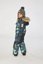 Load image into Gallery viewer, deux par deux DISCOVER One-Piece Snowsuit - Blue w/Bear Print