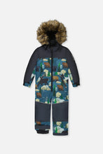 Load image into Gallery viewer, deux par deux DISCOVER One-Piece Snowsuit - Blue w/Bear Print
