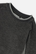 Load image into Gallery viewer, deux par deux Boys Flat Back Rib Sweatshirt - Grey