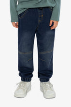 Load image into Gallery viewer, deux par deux Boys French Terry Denim Jogger Pants - Navy Blue