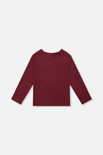 Load image into Gallery viewer, deux par deux Girls Brushed Rib Crew Neck Top - Reddish-Brown