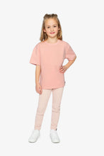 Load image into Gallery viewer, deux par deux Girls Heavy Jersey Wide Short Sleeve T-Shirt - Pink