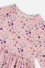 Load image into Gallery viewer, deux par deux Girls Long-Sleeved Dress - Pink Daisy Print