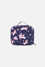 Load image into Gallery viewer, deux par deux Snack Box - Navy Unicorn Print
