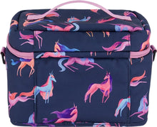 Load image into Gallery viewer, deux par deux Printed Lunch Box - Navy Blue Unicorn
