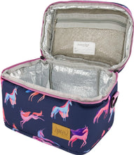 Load image into Gallery viewer, deux par deux Printed Lunch Box - Navy Blue Unicorn