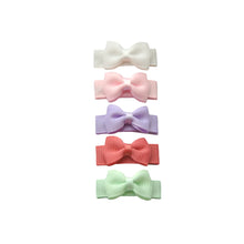 Load image into Gallery viewer, Baby Wisp Tuxedo Bow Snap Clips - 5Pk