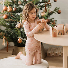 Load image into Gallery viewer, Petit Lem Girls Ornaments Print on Rose PJ Set
