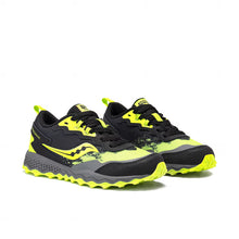 Load image into Gallery viewer, Saucony Peregrine KDZ A/C Sneaker - Black/Lime