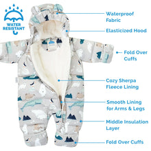 Load image into Gallery viewer, Jan & Jul Baby Toasty Dry Puffy Bunting Suit