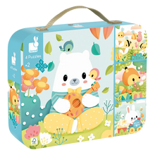 Load image into Gallery viewer, Janod 4 in 1 Progressive Puzzle - Adorable Little Animals