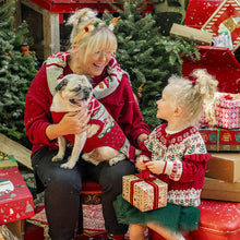 Load image into Gallery viewer, Souris Mini Baby Girls Festive Knit Cardigan - Red