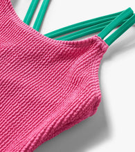 Load image into Gallery viewer, Hatley Girls Hot Pink Ribbed One-Piece Swimsuit