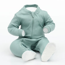 Load image into Gallery viewer, ZippyJamz Sage & Sound Footed Sleeper