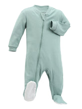 Load image into Gallery viewer, ZippyJamz Sage & Sound Footed Sleeper