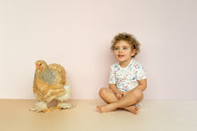 Load image into Gallery viewer, Coccoli Girls Short Sleeve Modal Pajama Set - Flowers on Cream