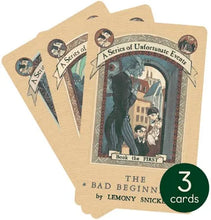 Load image into Gallery viewer, Yoto Player Card - The Trouble Begins: A Collection of Unfortunate Events (3 Cards)
