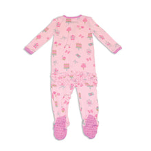 Load image into Gallery viewer, Silkberry Baby Girls Bamboo Ruffle Footies with Two Way Zipper - Sweet Shop Print