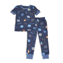 Load image into Gallery viewer, Silkberry Boys Bamboo Short Sleeve Pajama Set - Lost in Space Print