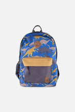Load image into Gallery viewer, deux par deux Kids Backpack Printed Royal Blue Dinos