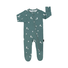 Load image into Gallery viewer, Belan.J Baby Footed Zipper Sleeper - Tiny Trees