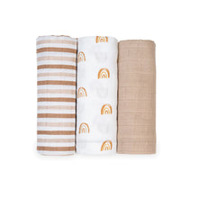 Load image into Gallery viewer, Lulujo Cotton Muslin Receiving Blanket - 3 Pack