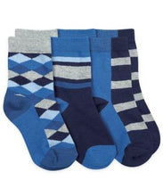 Load image into Gallery viewer, Jefferies Boys Argyle/Stripe Crew Socks - 3 Pack