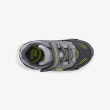 Load image into Gallery viewer, Stride Rite Boys Light-Up Zips Cosmic Sneaker - Grey/Green