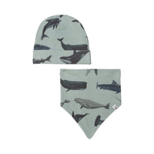 Load image into Gallery viewer, deux par deux Baby Organic Cotton Printed Hat & Bib Set