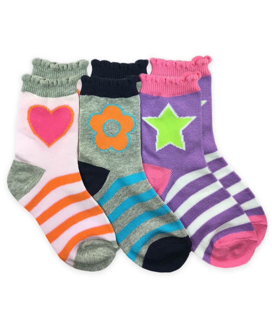Jefferies Socks Girls Fun Pattern