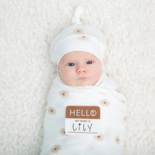Load image into Gallery viewer, Lulujo Hello World Blanket and Knotted Hat