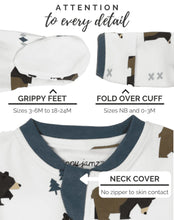 Load image into Gallery viewer, ZippyJamz Little Grizzle Footed Zipper Sleeper