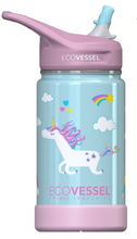 Load image into Gallery viewer, EcoVessel Frost - 12 oz Insulated Stainless Steel Water Bottle with Straw
