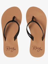 Load image into Gallery viewer, Roxy Girls Costas Flip-Flops - Black
