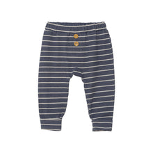 Load image into Gallery viewer, deux par deux Baby Boys Organic Cotton Top and Stripe Pant Set Blue and Oatmeal
