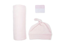 Load image into Gallery viewer, Lulujo Hello World Blanket and Knotted Hat