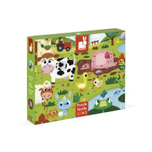 Load image into Gallery viewer, Janod Farm Animals Giant Tactile Puzzle