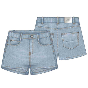 Mayoral Youth Girls Denim Shorts - Light Wash