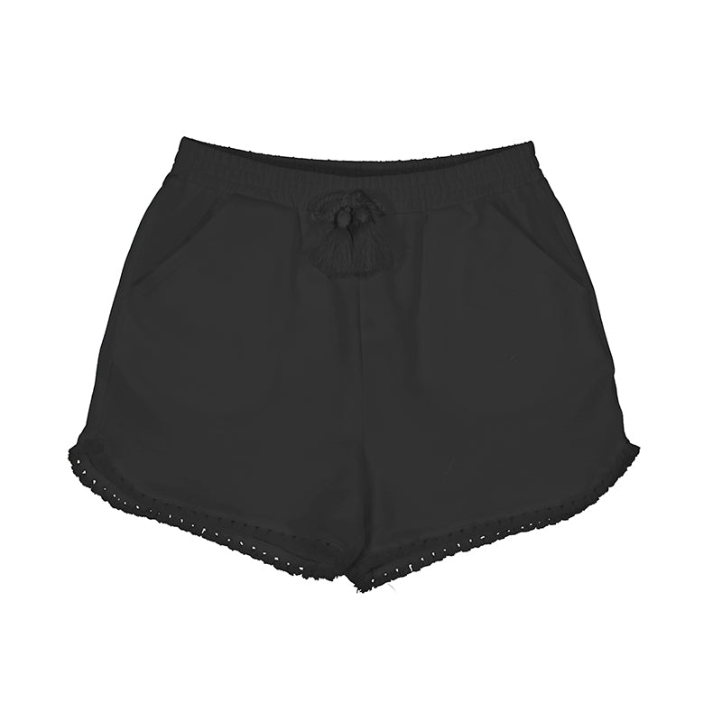 Mayoral Youth Girls Chenille Shorts - Black