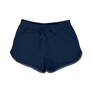 Mayoral Girls Chenille Shorts - Navy