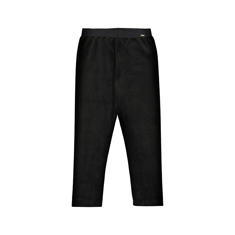 Mayoral Girls Velvet Leggings - Black