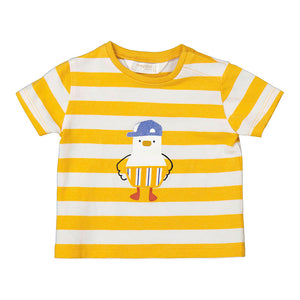 Mayoral Baby Short Sleeve Stripe Duck T-Shirt - Corn
